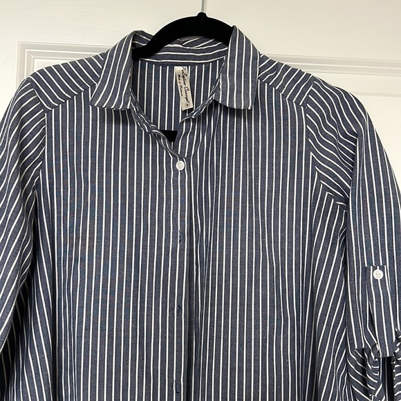 Blue striped button down shirt dress‎ - Picture 2 of 2